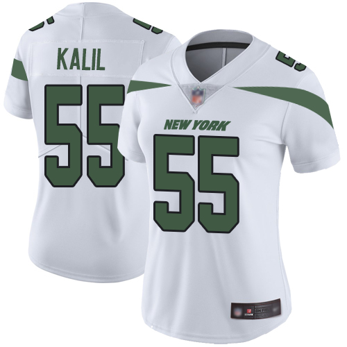 New York Jets Limited White Women Ryan Kalil Road Jersey NFL Football #55 Vapor Untouchable